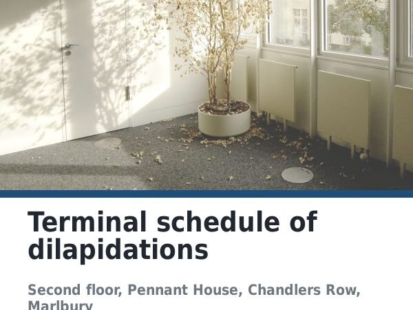 Cover of the sample terminal schedule of dilapidations produced in Report Kit 360