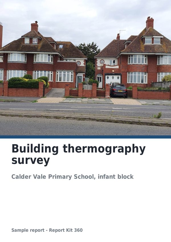 Building thermography survey sample report cover